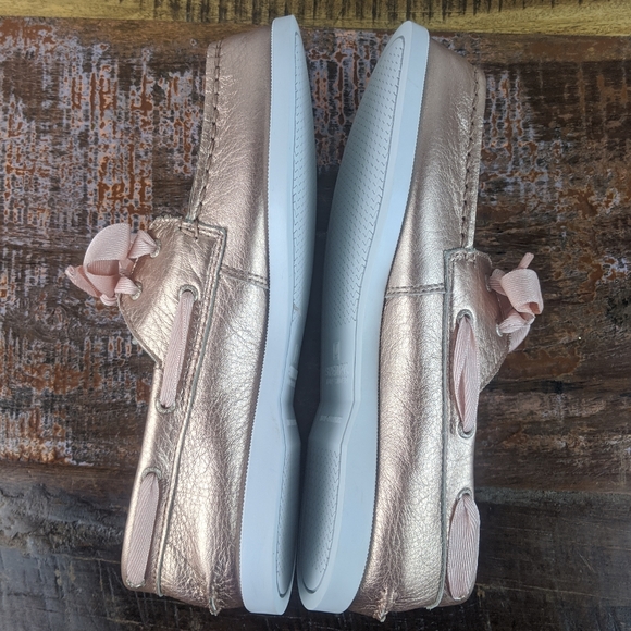 Sperry Top Sider Sparkle Boat Rose Gold (Pink) Size Youth 6 - Picture 8 of 15